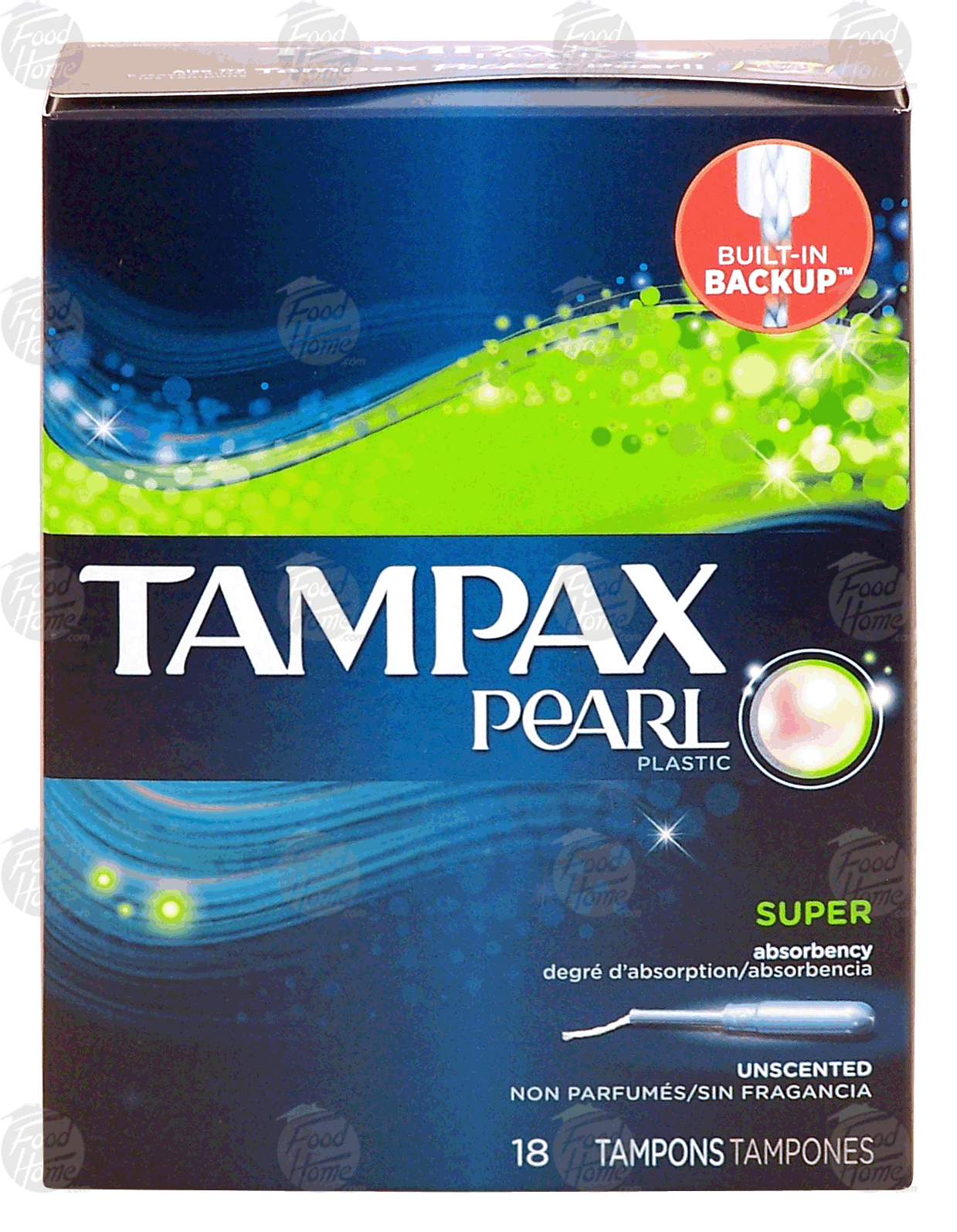 Tampax Pearl super absorbency unscented plastic tampons Full-Size Picture